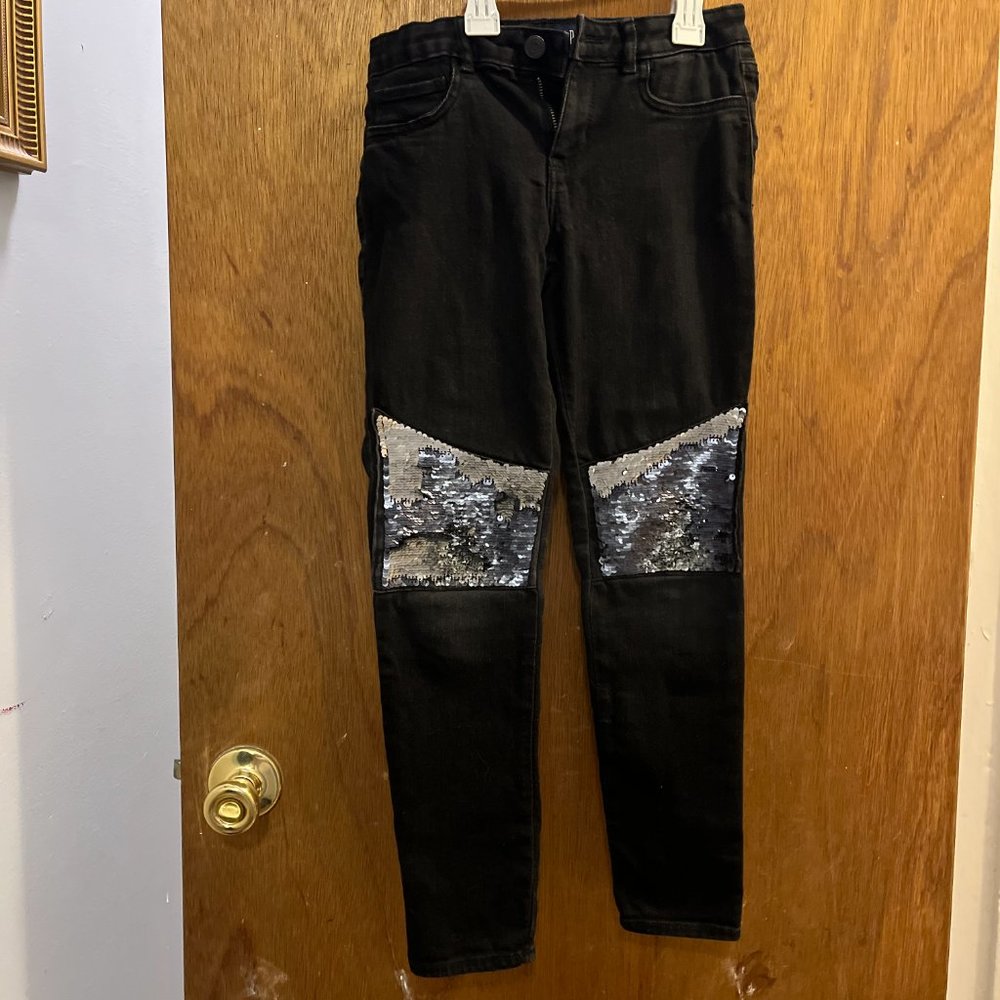 Girl's size 10 Gap Black Denim Regular Jeans